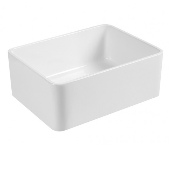 610*460*255mm Ceramic Butler Sink Single Bowl Farmhouse Kitchen Laundry Sink Apron Front